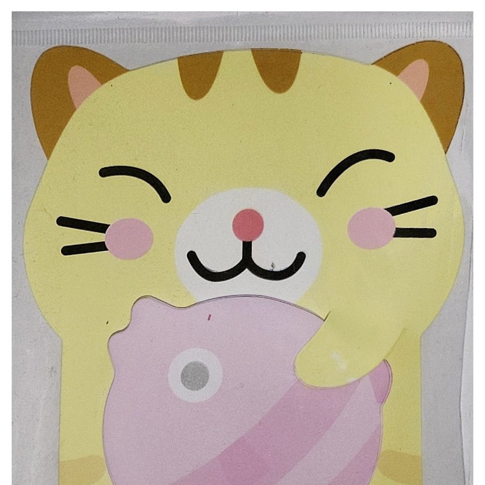 Kawaii Cat Neko Kitty & Fish memo pad sticky Post-it note Stationery set